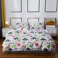 Dinozaurų antklodės užvalkalas Patalynės komplektas Dviejų, Karalienės, Karaliaus dydžio 240x220 Šiaurietiškas lovos užvalkalas 150 Eur Lova patalynė 2 miegamieji Lovos skalbiniai 200x200 EU Single 135x200 cm