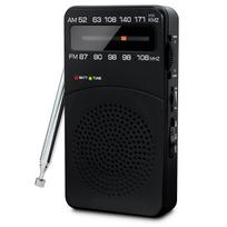 Mini FM/AM FM87-108MHz kišeninis nešiojamas radijas Skaitmeninis derinimas radijo imtuvas MP3 muzikos grotuvas Radijas arba lauko orų transliacija juoda