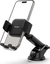 "Spigen" automobilinis mobiliojo telefono laikiklis, universalus magnetinis automobilinis mobiliojo telefono laikiklis prietaisų skydeliui ir priekiniam stiklui, pasukamas 360° kampu ir stiprus siurbtukas, su reguliuojama rankena, skirtas "iPhone", "Galax