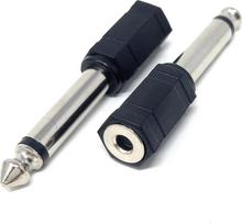 DRUT 2 vnt. 6,35 mm monofoninis 1 4'' moteriškos lyties į 3,5 mm stereofoninį 1 8'' moteriškos lyties garso adapteris