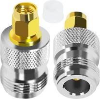 Fohevers 2 Stück N Buchse auf SMA Stecker Adapter SMA auf N Adapter für RF WiFi Antenne Verlängerung Kabel Telekommunikation Rundfunk Funkgeräte