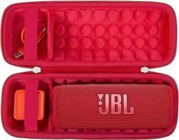 Khanka skirtas JBL Flip 7 / Flip 6 vandeniui atsparus nešiojamasis "Bluetooth" garsiakalbis Kietasis dėklas Kelionės saugojimo krepšys tik dėklas (raudonas)