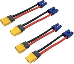 Maihuijia XT60 vyriškos lyties ir ECc5 vyriškos lyties adapteris su 12WAG silikoniniu kabeliu 2 poros