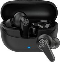 "JLab Go Pods ANC In-Ear" ausinės "Bluetooth" su triukšmo slopinimu - belaidės ausinės, veikiančios daugiau nei 26 valandas, su hibridiniu triukšmo slopinimu, daugiataškės, IP55, reguliuojamas garsas per programėlę, aiškūs skambučiai, juodos spalvos