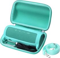 "Khanka" kietasis dėklas su silikoniniu dėklu, skirtas "JBL Flip 6 Bluetooth Box" nešiojamajai kolonėlei (Azul Turquesa)