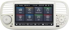 "Linux" automobilinis radijo imtuvas "Flash Start", skirtas "Fiat 500" 2007-2015 m. | Plug & Play | Wireless CarPlay/Android Car/Bluetooth/FM/AM/RDS/USB | DSP 100W | Baltas
