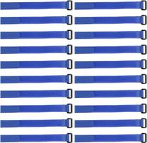 išteklių žemėlapis 20 vnt., 3/4 colio x 18 colių, daugkartinio naudojimo saugos diržai, "Velcro" dirželiai, kabelių raiščiai (mėlyni)