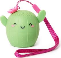 Legami - Pump Up The Volume Mini Handsfree Kit and Speaker, 5.8 x 5 cm, Rubber Outer Coating, Plastic Interior, Cactus Theme, Remote Shutter Release
