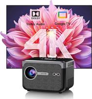Nešiojamasis išmanusis projektorius su "Google TV", 4K projektorius namų kinui su "Google Play", dvigubo ryškumo režimas, trumpas atstumas, "Dolby Audio", NFC, "Bluetooth", skirtas mažoms erdvėms, miegamojo kinui, studijoms A6TG