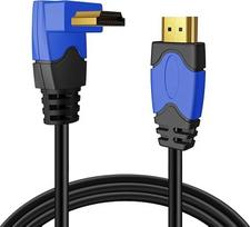 TNP HDMI kabelis dešiniuoju kampu 270 laipsnių - didelės spartos HDMI kabelis palaiko Ultra HD 4K 2K 2160P Full HD 1080P Quad HD 1440p Arc 3D Ethernet, skirtas vaizdo žaidimams "Xbox", suderinamas su PS4 PS3 ir "Apple TV