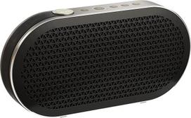 "DALI Katch G2" aukščiausios kokybės "Bluetooth" garsiakalbis su išskirtine garso kokybe, elegantišku aliuminio dizainu ir integruotu odiniu nešiojimo dirželiu