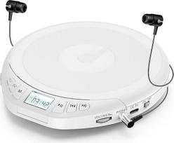"Gueray" CD grotuvas Nešiojamas vaikiškas CD grotuvas automobiliui "Discman" su ausinėmis LCD ekranas Palaiko ASP PROG atminties funkciją Pakartojimo funkcija Garso efektas Baltas