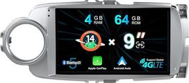 2 DIN Android 14 automobilinis radijas Toyota Yaris/GRMN 2012-2017 GPS navigacija WiFi DSP Carplay SWC BT 4GB+64GB