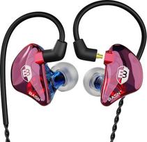 BASN Bsinger In-Ear monitoriai, laidinės ausinės su triukšmo izoliacija, dvigubi dinaminiai garsiakalbiai, aukštos raiškos IEM su MMCX kabeliu, nuimamas MMCX kabelis, skirti muzikantams, būgnininkams, dainininkams
