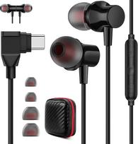 USB C ausinės "Galaxy A56 A36 A55 A35 A54 5G", ausinės su kabeliu ir mikrofonu 90° laipsnių C tipo ausinės USB C jungtis HiFi stereofoninės ausinės "Samsung S25 S24" "iPad" "iPhone" 16e 15 "Pro Pixel" 9 8