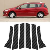 6 vnt. anglies pluošto automobilio durelių lango centrinio stulpelio BC stulpo dangtelio apdaila, skirta „Peugeot 308 SW/Touring“ 2007–2014 m.
