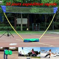 3-in-1 Lauko Nešiojamas Badmintono Rinkinys Teniso Tinklinio Tinklas su Stovu Raketės 280X160cm