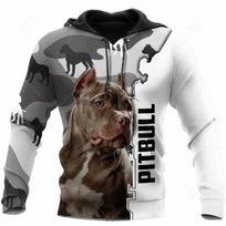 Naminis šuo Pitbulis Džemperiai Vyriškas džemperis 3D spauda Unisex Suaugusiųjų viršutiniai drabužiai Ruduo Ilgomis rankovėmis Gatvės drabužiai Džemperis su gobtuvu Vyrams Drabužiai S