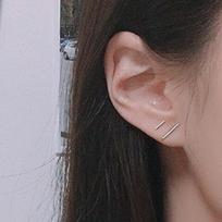 Japanese And Korean Version Of Studs Personality Simple One-Line Rod Studs Female Korean Temperament All Matching Earrings Minimalist Earrings