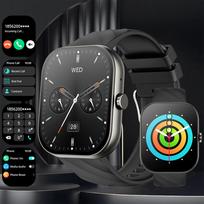 LIGE Men's Smart Watch Outdoor Sports Health Monitoring Waterproof Bluetooth Call Smart Watch silicone strap juoda