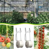 6Pcs/Set Garden Plant Roller Hooks Tomato Support Hooks Kits Support String Rope For Tomatoes Eggplants Watermelons Peppers 6pcs white