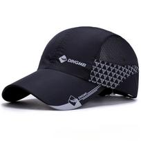 Vasarinis greitai džiūstantis beisbolo kepurė vyriška tinklinė kvėpuojanti skrybėlė nuo saulės sumuštinio kraštelis snapelis atspindinti kepurė Adjustable 56-60cm juoda