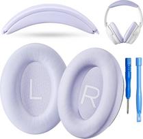 "AHG Accessory House Global" pakaitiniai QC ausų pagalvėlės ir galvos juostos pagalvėlės, suderinamos su "Bose QuietComfort" (2023) QC45 QCSE QC35 II belaidėmis triukšmą slopinančiomis ausinėmis (violetinės spalvos), lengva surinkti patiems