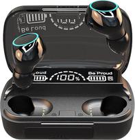 Belaidės ausinės, belaidės ausinės su mikrofonu, "Bluetooth 5.1", jutiklinis valdymas, triukšmo mažinimas, IPX7 vandeniui atsparios ausinės, "HiFi Stereo", gilūs bosai, ausinės su LED ekranu