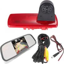 HD stabdymo žibintų kameros rinkinys su galinio vaizdo veidrodžio monitoriumi, naktinio matymo atbulinės eigos kamera, skirta "Opel Vauxhall Vivaro B Combi Box Turbo FWD X82"/"Renault Trafic III 3 Bus Box EG JG FG 1FL/NV300