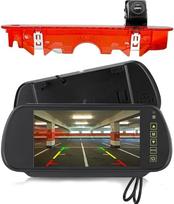 Su 7 colių galinio vaizdo veidrodžio monitoriumi, "Super HD 1280p" automobilio trečiojo stogo viršutinio stabdžių žibinto žibinto šviesos galinio vaizdo atsarginės kameros, skirtos "Renault Kangoo II" 2007-2021/Mercedes Citan Tourer W415 Micro Camper 2012