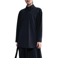 Nike Solid Loose Long Sleeve moteriški marškinėliai, juodi HQ0237-010 XS
