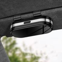 Automobilio skydelio akiniai nuo saulės laikiklis Automobilio akinių dėklas Dėžutė Spaustukas Silver Black