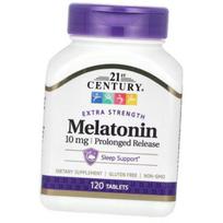 Ilgalaikio veikimo melatoninas, Itin stiprus melatoninas, Ilgalaikis atpalaidavimas 10, 21st Century 120 tablečių (72440018) 120tab