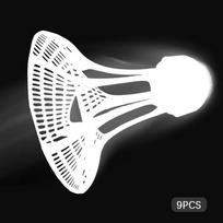 Vėjui atsparus badmintonas lauko badmintonas vėjui atsparus plastikinis rutulinis nailoninis kamuoliukas 9PCS