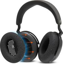 "WC SweatZ Momentum 4" - patentuoti "Wicked Cushions" ausinių užvalkalai "Sennheiser Momentum 4" belaidėms ausinėms per ausis | Atsparūs prakaitui ir lengvai skalbiami | Juoda