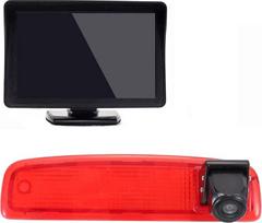 12 mm objektyvas CMOS atbulinės eigos kamera + 4,3 colių TFT LCD ekrano monitorius Automobilio stogo atbulinės eigos kamera, skirta Renault Dacia Third Dokker Logan MCV 89037431 3-iasis stabdžių žibintas