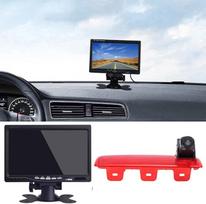 12 mm objektyvas CMOS atbulinės eigos kamera + 7 colių TFT LCD ekrano monitorius, automobilio stogo atbulinės eigos kameros pakaitalas, skirtas "Renault Dacia" trečiajam "Dokker Logan MCV" 89037431 3-iasis stabdžių žibintas