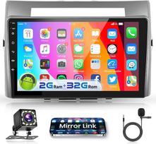 2+32G podofo 9 colių 2 DIN automobilinis radijas Toyota Corolla Verso AR10 2004-2009, GPS navigacija, Mirror Link, Airplay, Balso asistentas, radijo imtuvas Bluetooth HiFi RDS/FM Balso asistentas + AHD atbuline eiga