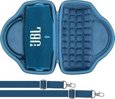 Aenllosi für JBL Charge 6 Bluetooth-Lautoradaras Hartschalen-Tragetasche mit Schulterriemen, Blau, nur Tasche