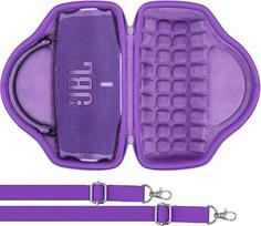 Aenllosi für JBL Charge 6 Bluetooth-Lautoradaras Hartschalen-Tragetasche mit Schulterriemen, Lila, nur Tasche