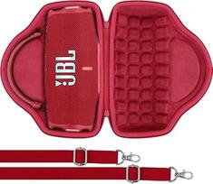 Aenllosi für JBL Charge 6 Bluetooth-Lautoradaras Hartschalen-Tragetasche mit Schulterriemen, Rot, nur Tasche