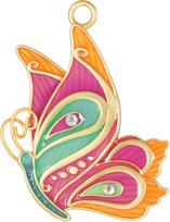 Hallmark Keepsake 1,3" miniatiūrinis kalėdinis papuošalas 2024 Mini Paisley Butterfly Metalinė dovana jai