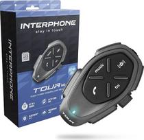 INTERPHONE HD TOUR Single Headset - "Bluetooth" ausinės motociklui - motociklo domofonas 4 žmonėms - iki 1,5 km diapazonas - "Bluetooth" laisvų rankų įranga motociklininko šalmui, skirta GPS ir skambučiams
