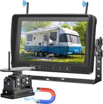 OBEST Saulės saulės atbulinės eigos automobilio kamera su 7 colių monitoriumi, 1080P "pasidaryk pats" montavimo atbulinės eigos kamera, atspari vandeniui IP69K, skaitmeninio signalo naktinio matymo atbulinės eigos kamera, skirta automobiliui su nameliu an