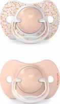 Suavinex 308276-PHYSIOLOGICAL čiulptukas SX PRO SILICONE 2 vnt./6-18M/PEACH/DREAMS