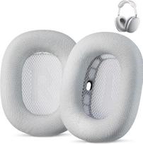 "AHG Accessory House Global Upgraded" pakaitiniai "Airpods Max" ausinių įdėklai, suderinami su "Apple AirPods Max" ausinėmis (sidabriniai), pagaminti iš aukščiausios kokybės PU odos, didelio tankio putų, su stipriu magnetu