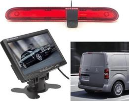 "Dolphin Automotive" PEUGEOT EXPERT ir CITROEN DISPATCH nuo 2016 m. Stabdžių žibintų galinio vaizdo kamera (7" prietaisų skydelio monitorius)