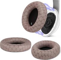 "Geekria SNAP Earpads" ausinių įdėklų keitimo rinkinys "Beats Studio Pro" ausinėms, magnetinis lengvai keičiamas ausinių įdėklas per kelias sekundes, ausinių dangtelis (tinklelis, ruda baltyminė oda, 1 pora)
