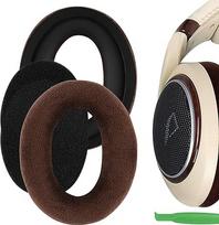 "Geekria" ausinių pagalvėlės "Sennheiser HD515", HD555, HD595, HD518 ausinėms "Sennheiser HD515", HD555, HD595, HD518 ausinių pakaitinės ausinių pagalvėlės / ausų pagalvėlės / ausų kaušeliai / ausų dangtelis / ausų pagalvėlių remonto dalys (rudas aksomas)