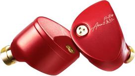 "Moondrop Aria 2 Red In-Ear" ausinės su 0,78 2 kontaktų kabeliu, keičiamais 3,5/4,4 mm kištukais